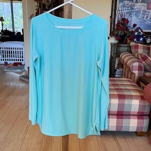 Reel Legends Turquoise Long Sleeve Women's Top size Large
